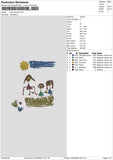 Kids Drawing 2405 Embroidery File 6 sizes
