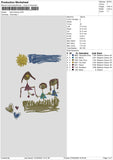 Kids Drawing 2405 Embroidery File 6 sizes