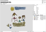 Kids Drawing 2405 Embroidery File 6 sizes