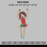 Kids Draw Embroidery File 6 sizes