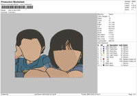 Kids No Face Embroidery File 4 size
