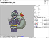 Killua Christmas Embroidery File 4 size