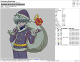 Killua Christmas Embroidery File 4 size