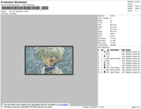 Killua Rectangle Embroidery File 4 size
