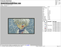 Killua Rectangle Embroidery File 4 size