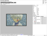 Killua Rectangle Embroidery File 4 size