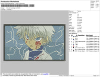Killua Rectangle Embroidery File 4 size