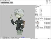 Killua Side Embroidery File 4 size