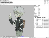 Killua Side Embroidery File 4 size