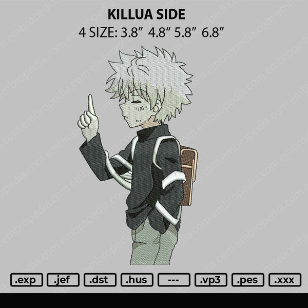 Killua Side Embroidery File 4 size