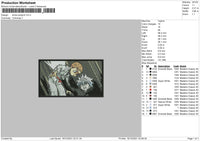 Killua Zoldyck Embroidery File 4 size