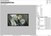Killua Zoldyck Embroidery File 4 size