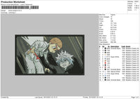 Killua Zoldyck Embroidery File 4 size