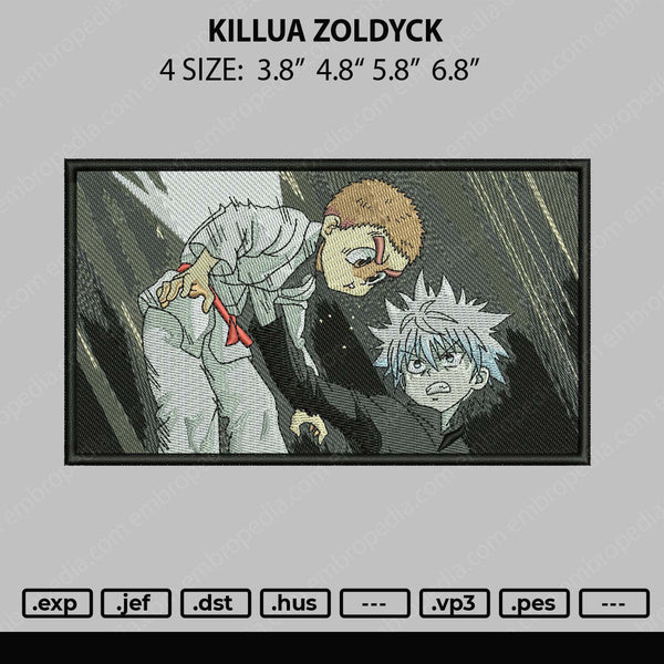 Killua Zoldyck Embroidery File 4 size