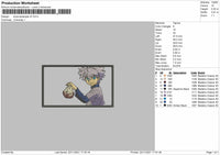Killua Rectangle V5 Embroidery File 4 size