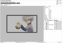 Killua Rectangle V5 Embroidery File 4 size