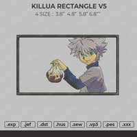 Killua Rectangle V5 Embroidery File 4 size