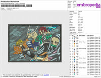 Kimetsu No Yaiba Embroidery File 4 size