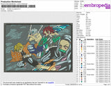 Kimetsu No Yaiba Embroidery File 4 size
