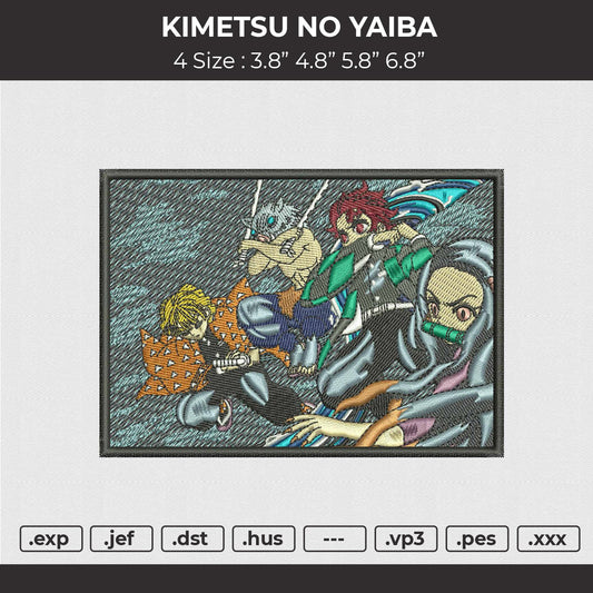 Kimetsu No Yaiba Embroidery File 4 size
