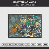 Kimetsu No Yaiba Embroidery File 4 size