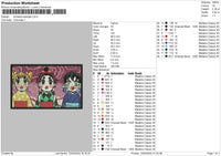 Kimetsurectangle Embroidery File 6 sizes