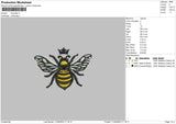 King Bee Embroidery File 6 sizes