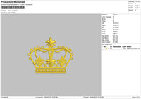 King Crown Embroidery File 5 sizes