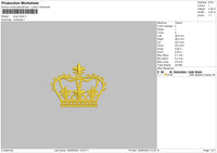 King Crown Embroidery File 5 sizes