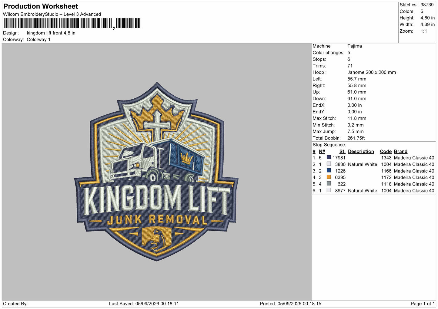 Kingdom Text Embroidery Machine Designs 2 Files
