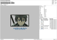 Kirito Sinon Embroidery File 4 size