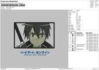 Kirito Sinon Embroidery File 4 size