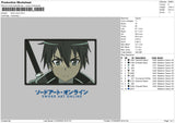 Kirito Sinon Embroidery File 4 size