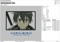 Kirito Sinon Embroidery File 4 size
