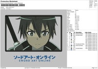 Kirito Sinon Embroidery File 4 size
