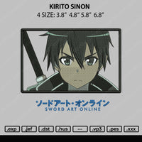 Kirito Sinon Embroidery File 4 size