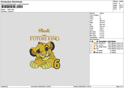 Kirthictext Embroidery File 6 sizes