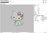 Kitten White Embroidery File 6 sizes