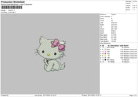 Kitten White Embroidery File 6 sizes