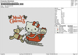 Kitty Xmas 1612 Embroidery File 6 sizes