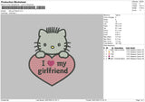 Kitty Girlfriend Embroidery File 6 sizes