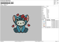 Kittystitch Embroidery File 6 sizes