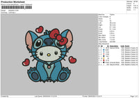 Kittystitch Embroidery File 6 sizes