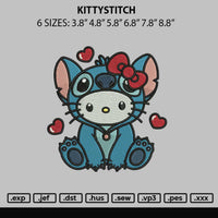 Kittystitch Embroidery File 6 sizes