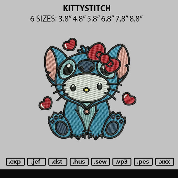 Kittystitch Embroidery File 6 sizes