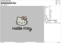 Kitty Text 04 Embroidery File 6 sizes