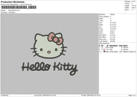 Kitty Text 04 Embroidery File 6 sizes