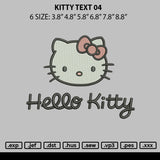 Kitty Text 04 Embroidery File 6 sizes