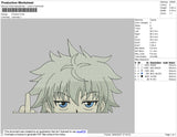 Killua Middle Finger Embroidery File 4 size