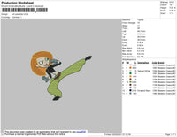 Kim Possible Embroidery File 4 size